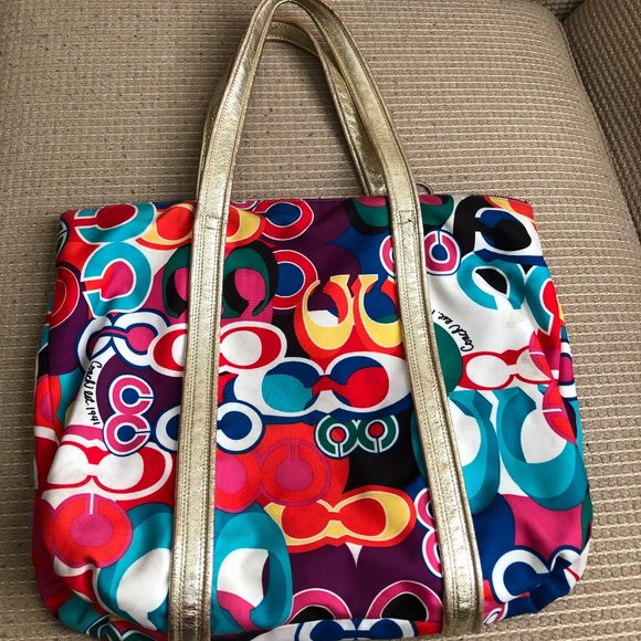 Coach Poppy Glam Graffiti Women's Handbag - Picture 6 of 10